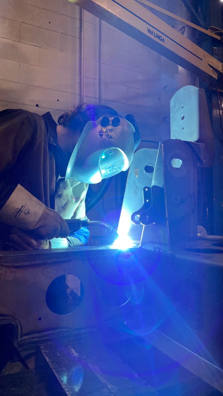 Close-up welding at Walinga
