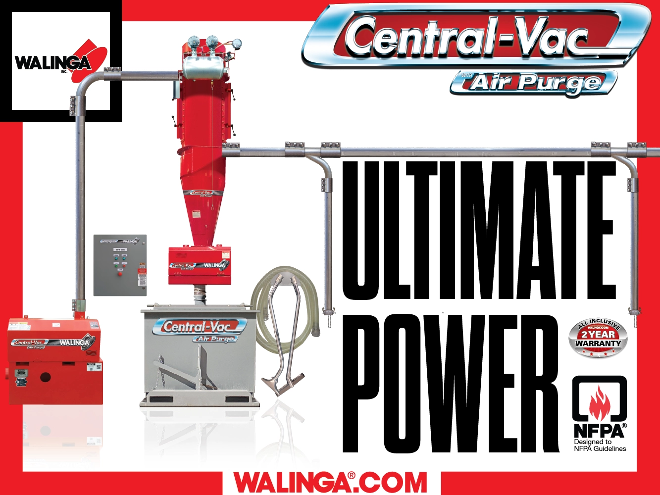 New Central-Vac System with Air Purge Technology