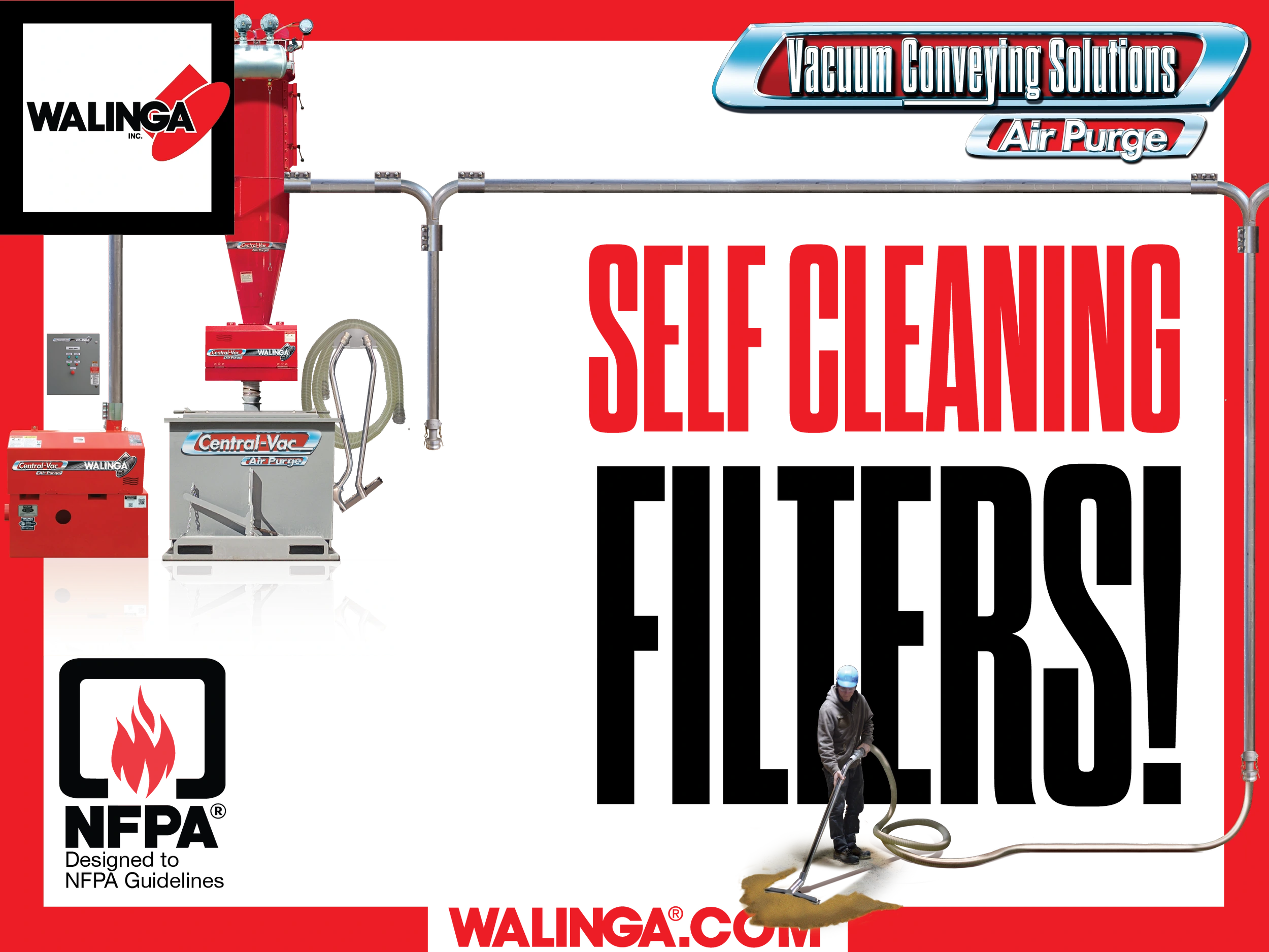 Self-cleaning filter system